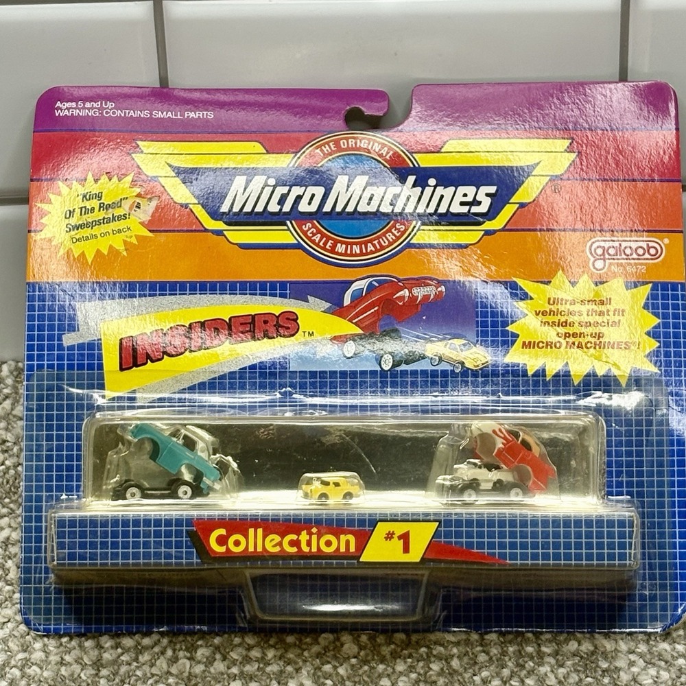 Micro Machines Insiders Collection #1 Galoob 6472‎ Vintage 1989 Sealed Card